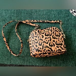 Steve Madden Leopard Crossbody W/Gold Hardware